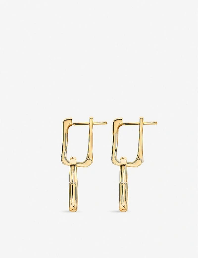 Shop Monica Vinader Womens 18 Ct Gold Alta Cap Charm 18ct Gold-vermeil Link Earrings