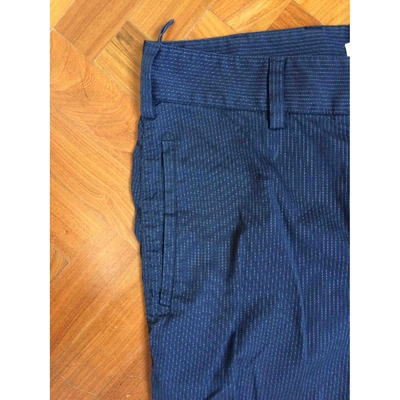 Pre-owned Prada Straight Pants In Blue