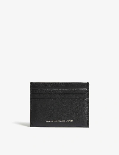 Shop Coach Leather Card Holder In Dk/black