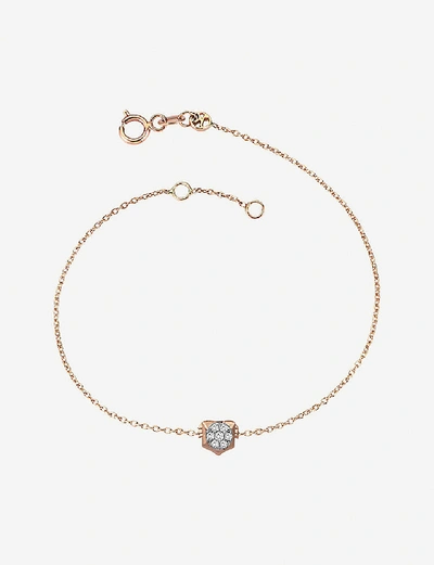 Shop The Alkemistry Kismet By Milka 14ct Rose-gold And Diamond Leo Bracelet In Rose Gold