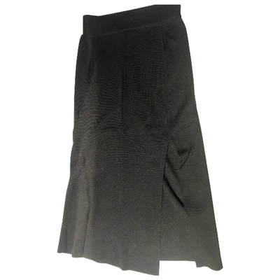 Pre-owned 81 Hours Wool Mid-length Skirt In Black