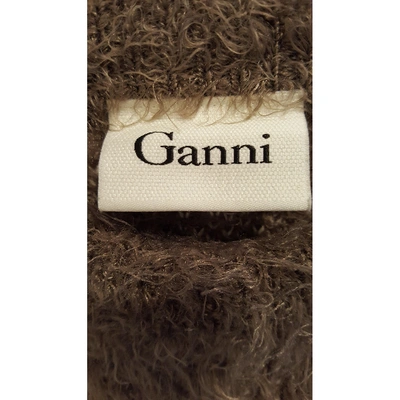 Pre-owned Ganni Jumper In Khaki