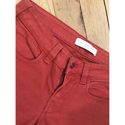 Pre-owned Stella Mccartney Slim Jeans In Red