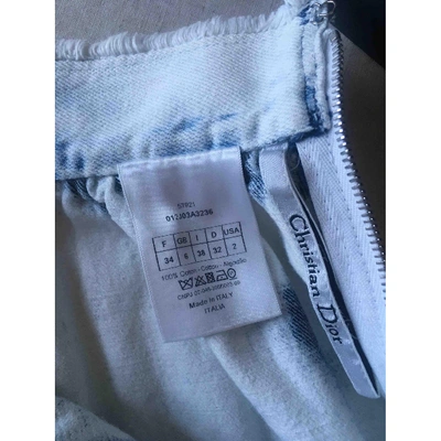Pre-owned Dior Blue Denim - Jeans Skirt