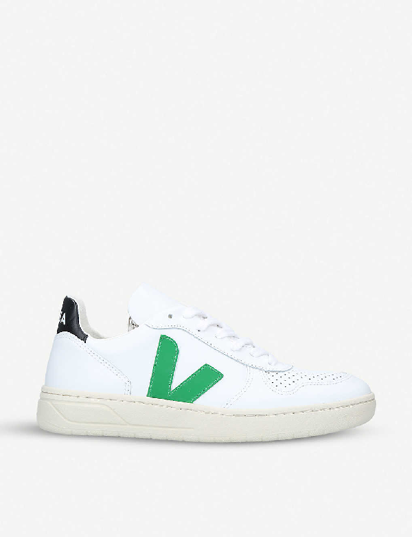 white vegan leather sneakers