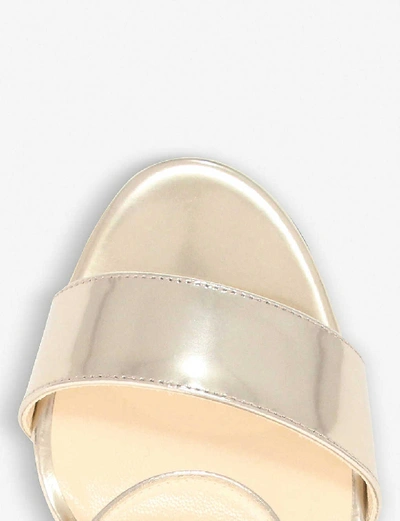 Shop Jimmy Choo Misty 120 Metallic-leather Heeled Sandals In Gold