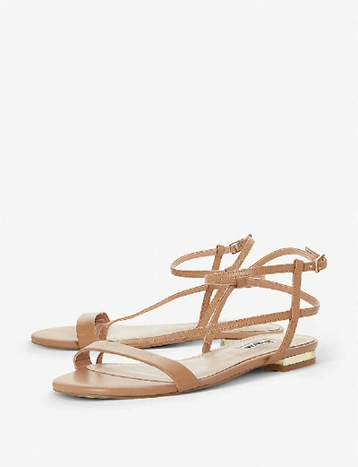 Shop Dune Nicoletta Open-toe Strappy Sandals In Camel-leather