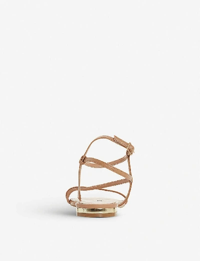 Shop Dune Nicoletta Open-toe Strappy Sandals In Camel-leather