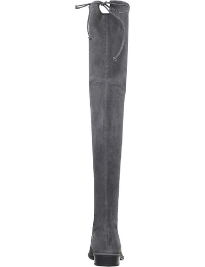 Shop Stuart Weitzman Lowland Suede Thigh Boots In Grey/dark