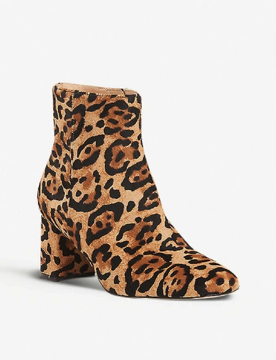 Shop Lk Bennett Jette Leopard-print Calf Hair Boots In Nat-natural Leopard