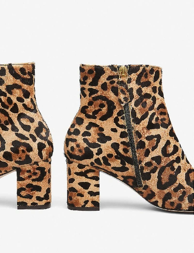 Shop Lk Bennett Jette Leopard-print Calf Hair Boots In Nat-natural Leopard