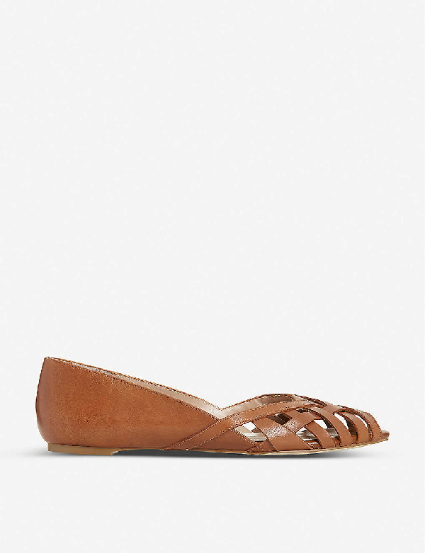 dune tan flat shoes
