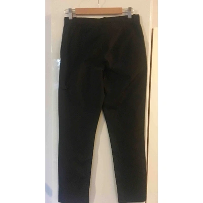 Pre-owned Saint Laurent Silk Slim Pants In Black