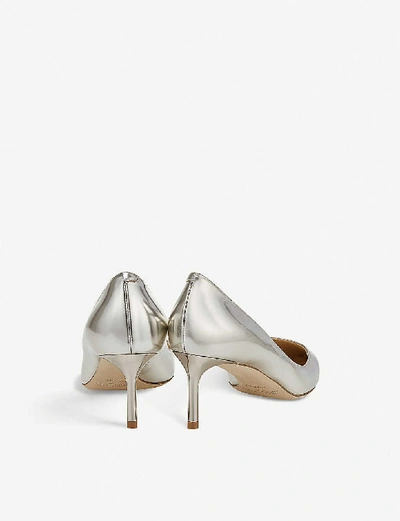 Shop Jimmy Choo Romy 60 Mirror-leather Courts In Silver