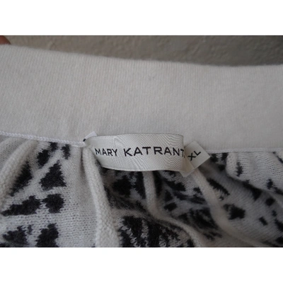 Pre-owned Mary Katrantzou Wool Mid-length Skirt In Ecru