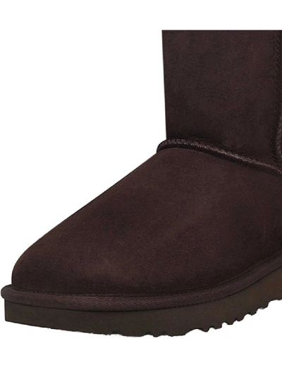 Ugg Classic Tall Ii Womens Suede Fur Lined Winter Boots In Dark Brown