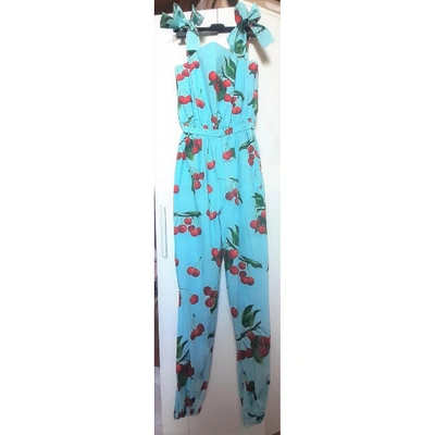 Pre-owned Dolce & Gabbana Jumpsuit In Turquoise