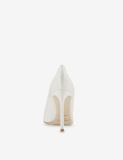 Shop Jimmy Choo Women's Ivory Romy 100 Satin Courts