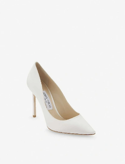 Shop Jimmy Choo Women's Ivory Romy 100 Satin Courts