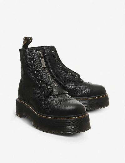 Shop Dr. Martens' Dr. Martens Womens Black Aunt Sally Sinclair Platform Leather Boots