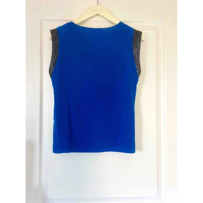Pre-owned Maje Silk Blouse In Blue