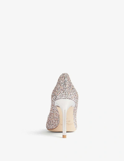 Shop Jimmy Choo Womens Viola Mix Romy 85 Speckled Glitter Courts 1.5