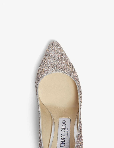 Shop Jimmy Choo Womens Viola Mix Romy 85 Speckled Glitter Courts 1.5