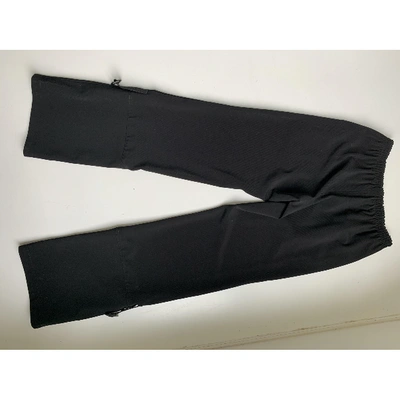 Pre-owned Armani Collezioni Straight Trousers In Black