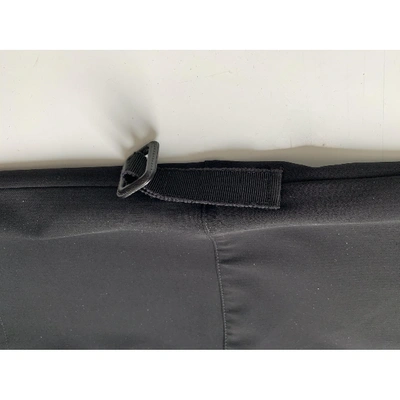 Pre-owned Armani Collezioni Straight Pants In Black