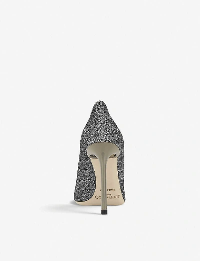 Shop Gucci Womens Anthracite Romy 100 Embellished Courts 3 In Metallic
