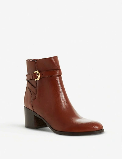 Shop Dune Pacey Leather Ankle Boots In Tan-leather