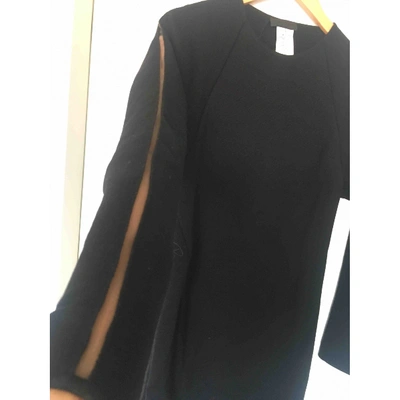 Pre-owned Costume National Wool Mini Dress In Black