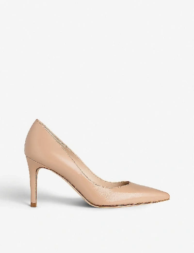 Lk Bennett Floret Pointed Leather Court Shoes In Bei-trench (beige)