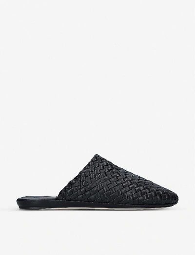 Shop Bottega Veneta Intrecciato Woven Leather Mules