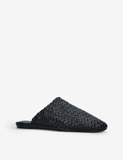 Shop Bottega Veneta Intrecciato Woven Leather Mules