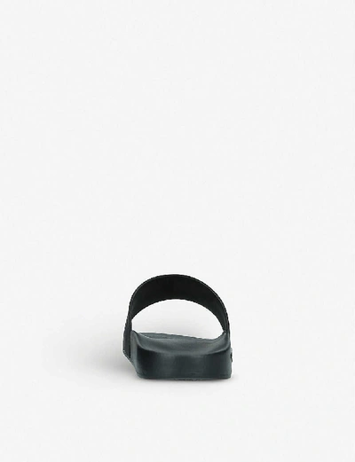 Shop Givenchy Womens Black Logo-detail Rubber Sliders