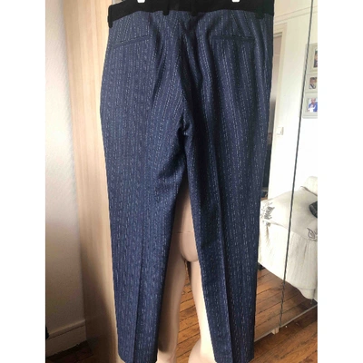 Pre-owned Chloé Stora Straight Pants In Blue