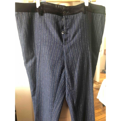 Pre-owned Chloé Stora Straight Pants In Blue