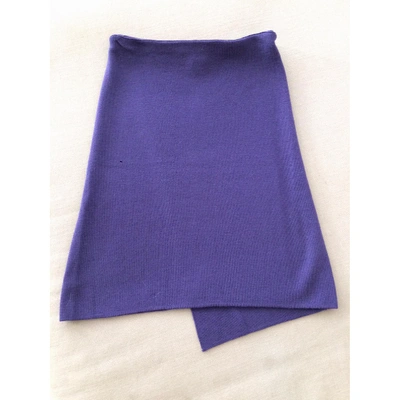 Pre-owned Sonia Rykiel Wool Mid-length Skirt In Purple