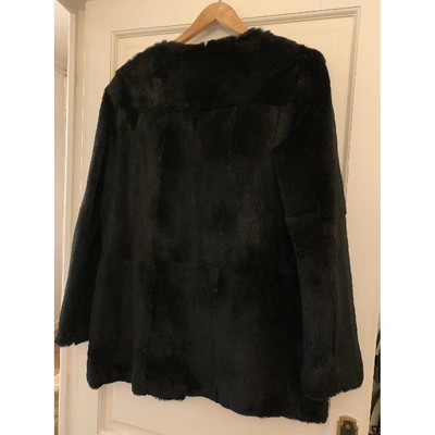 Pre-owned Swildens Black Rabbit Coat