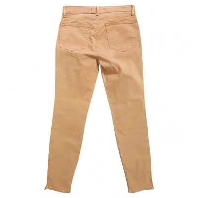 Pre-owned J Brand Slim Jeans In Beige