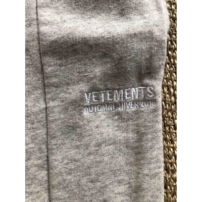 Pre-owned Vetements Trousers In Grey