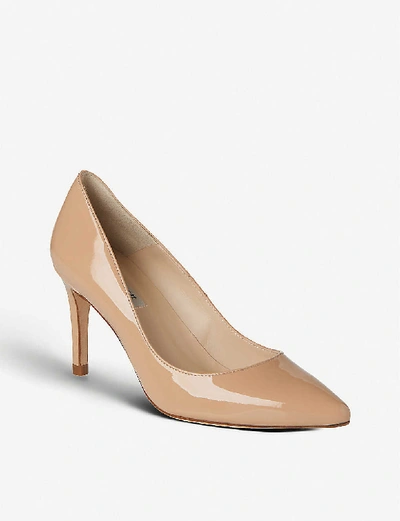 Lk Bennett Floret Pointed Patent-leather Courts In Bei-trench