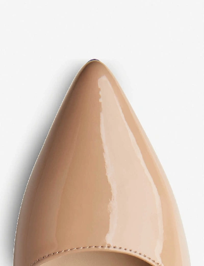 Lk Bennett Floret Pointed Patent-leather Courts In Bei-trench