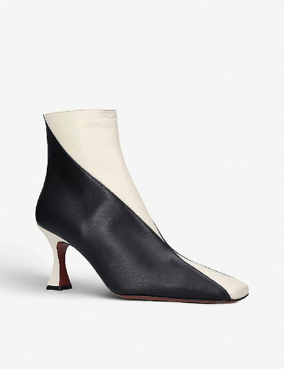 Shop Manu Atelier Duck Leather Ankle Boots