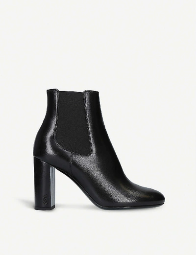 Shop Saint Laurent Loulou 95 Leather Chelsea Boots In Black