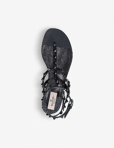 Shop Valentino Rockstud Leather Sandals