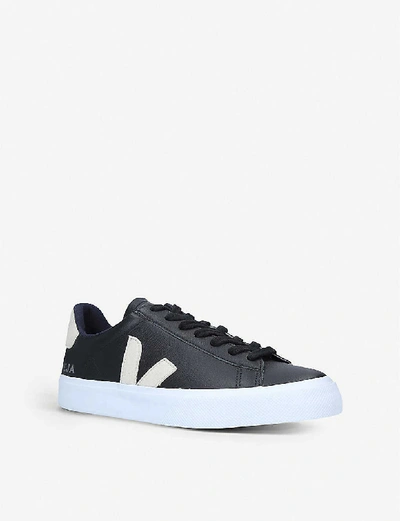 Shop Veja Women's Campo Chromefree Leather Low-top Trainers In Blk/other