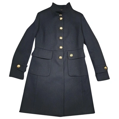 Pre-owned Roberto Cavalli Wool Coat In Blue