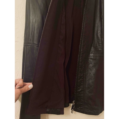 Pre-owned Max Mara Burgundy Leather Leather Jacket